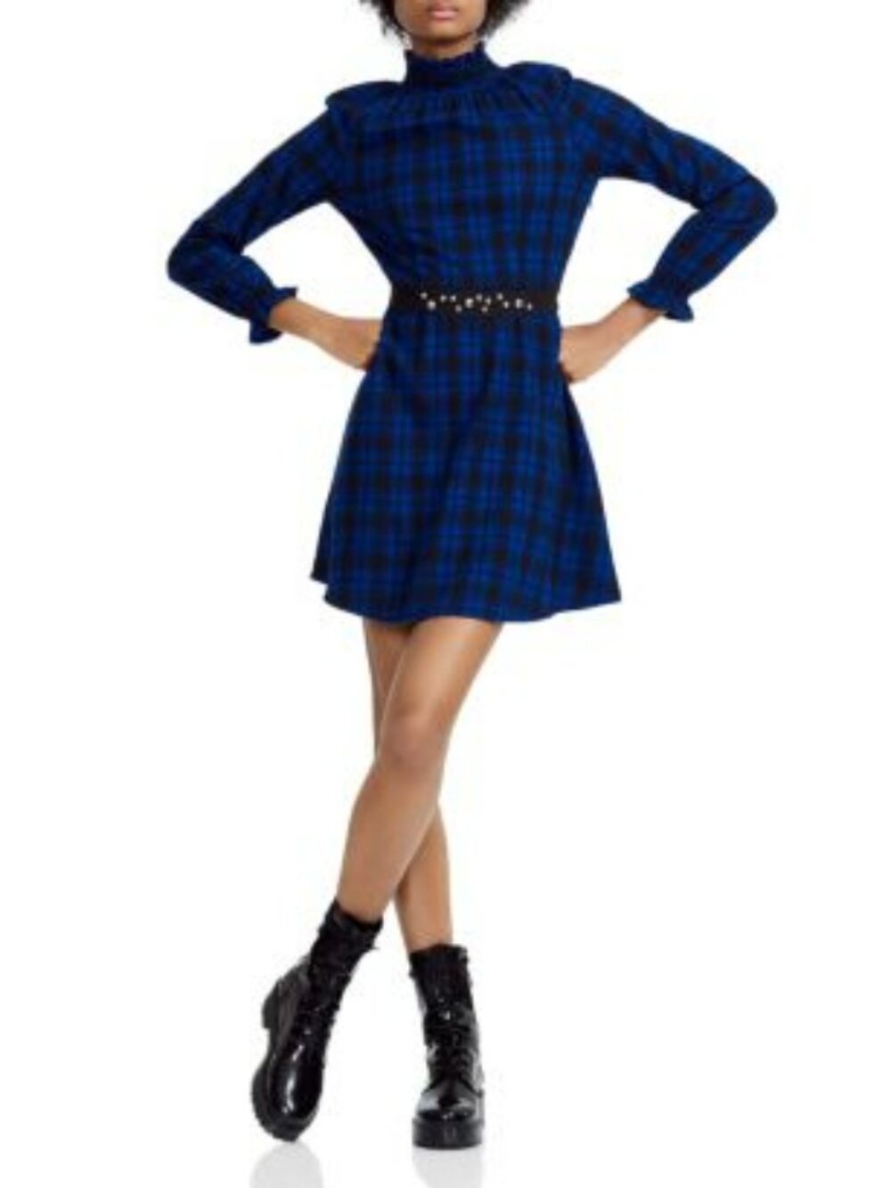 Maje 100% Cotton Rivine Short Plaid Dress Size 1 or US S